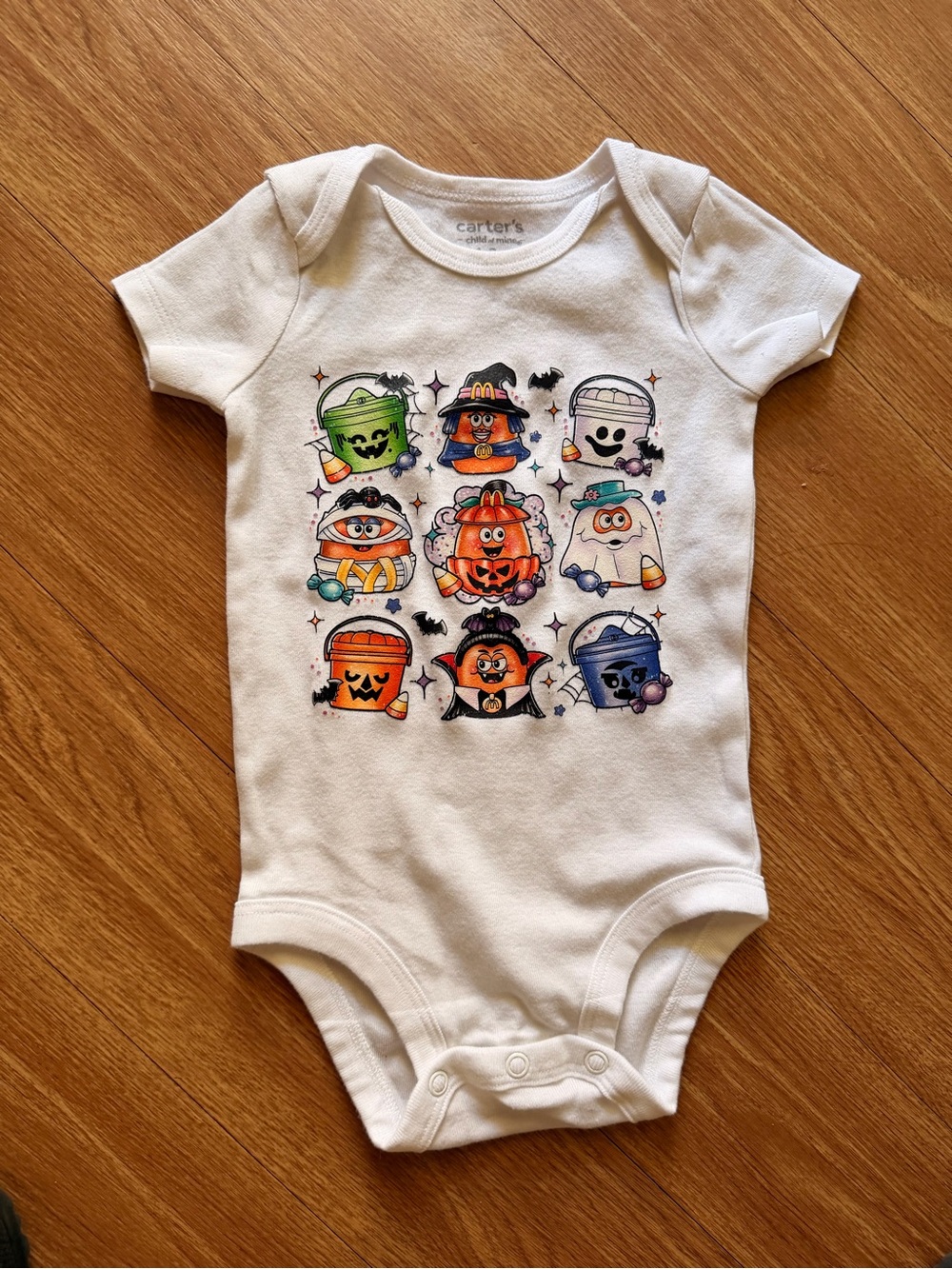 Carter's White Halloween Character Graphic One-Piece for Kids